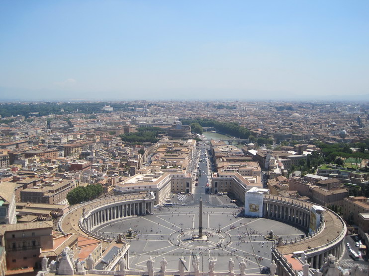 Вид с купола базилики святого Петра, Ватикан