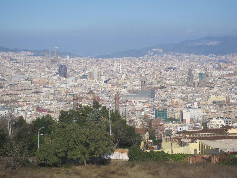 Барселона, вид с холма